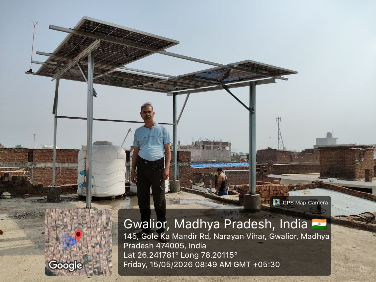 Completed GN Enterprises solar installation in Gwalior